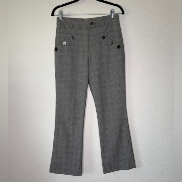 Likely NYC Black White Plaid Trousers Cropped Size 2 - Picture 1 of 8